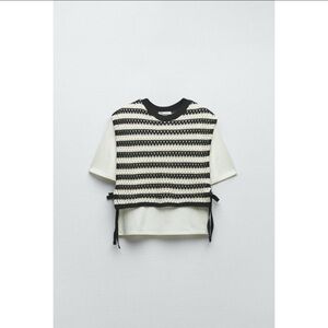 Zara Combination Tricot Crochet Vest Top